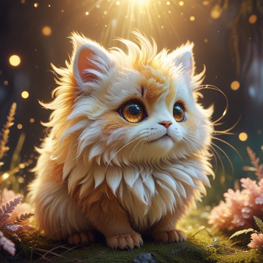 Whimsical Fantasy Creature in Soft Pastel Style