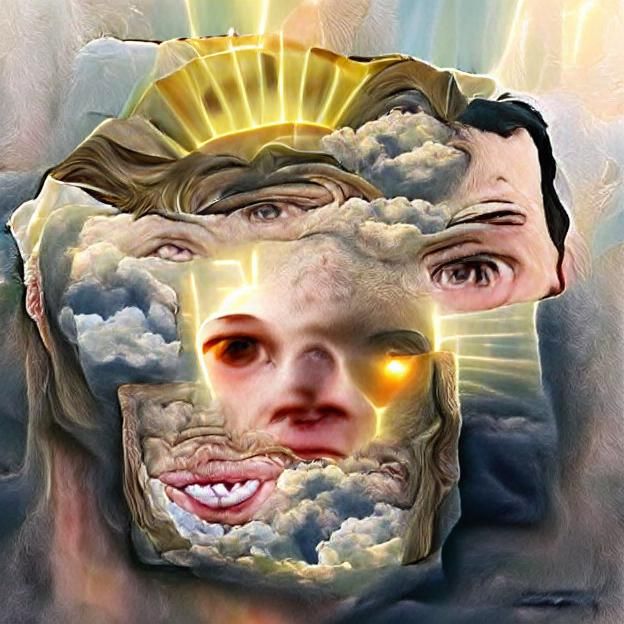 Ethereal Face of a God: Digital Art