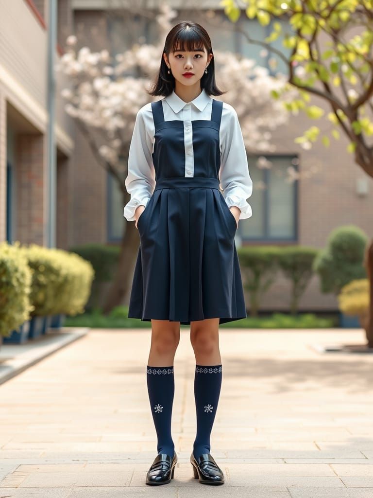 Japanese School Uniform with Modern Bolero Blouse
