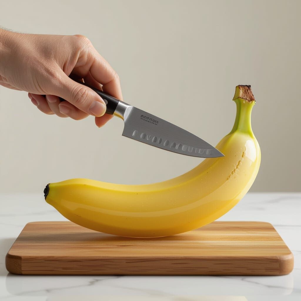 Glass Banana in Hyperrealistic Still Life