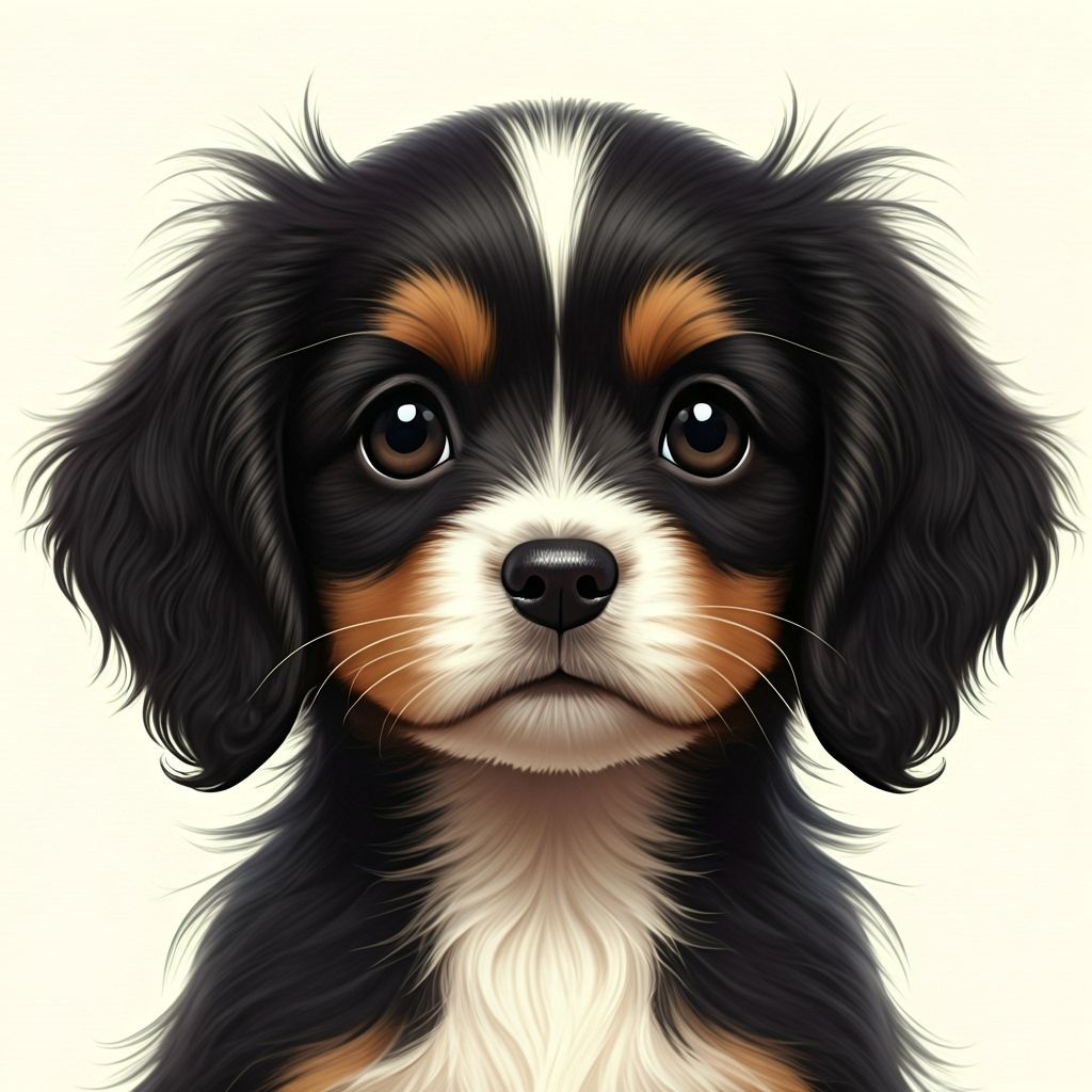 Cute Puppy Portrait with Innocent Eyes