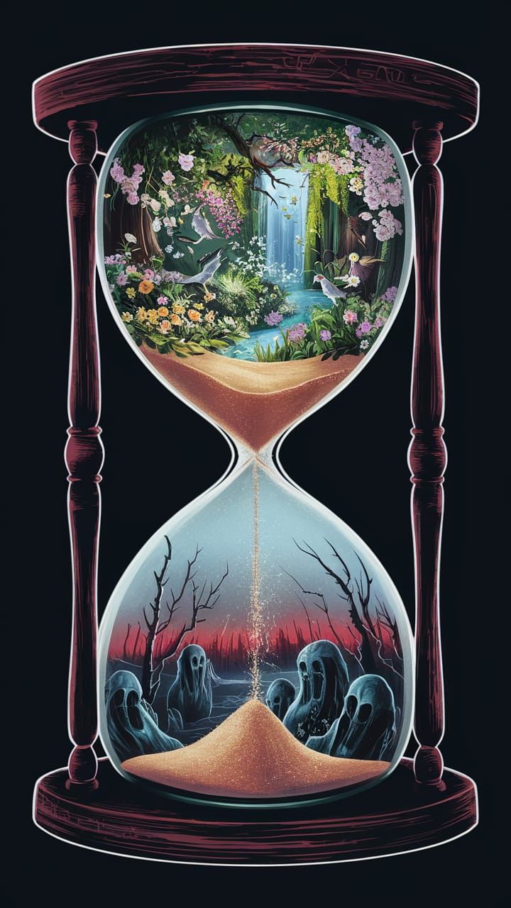 Hourglass: Life and Death in Eternal Cycle