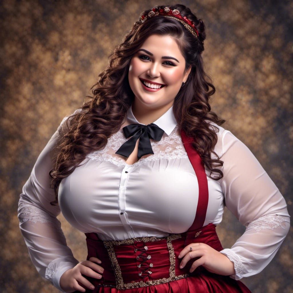 Curvy Woman in Nurse Outfit, Photorealistic Style