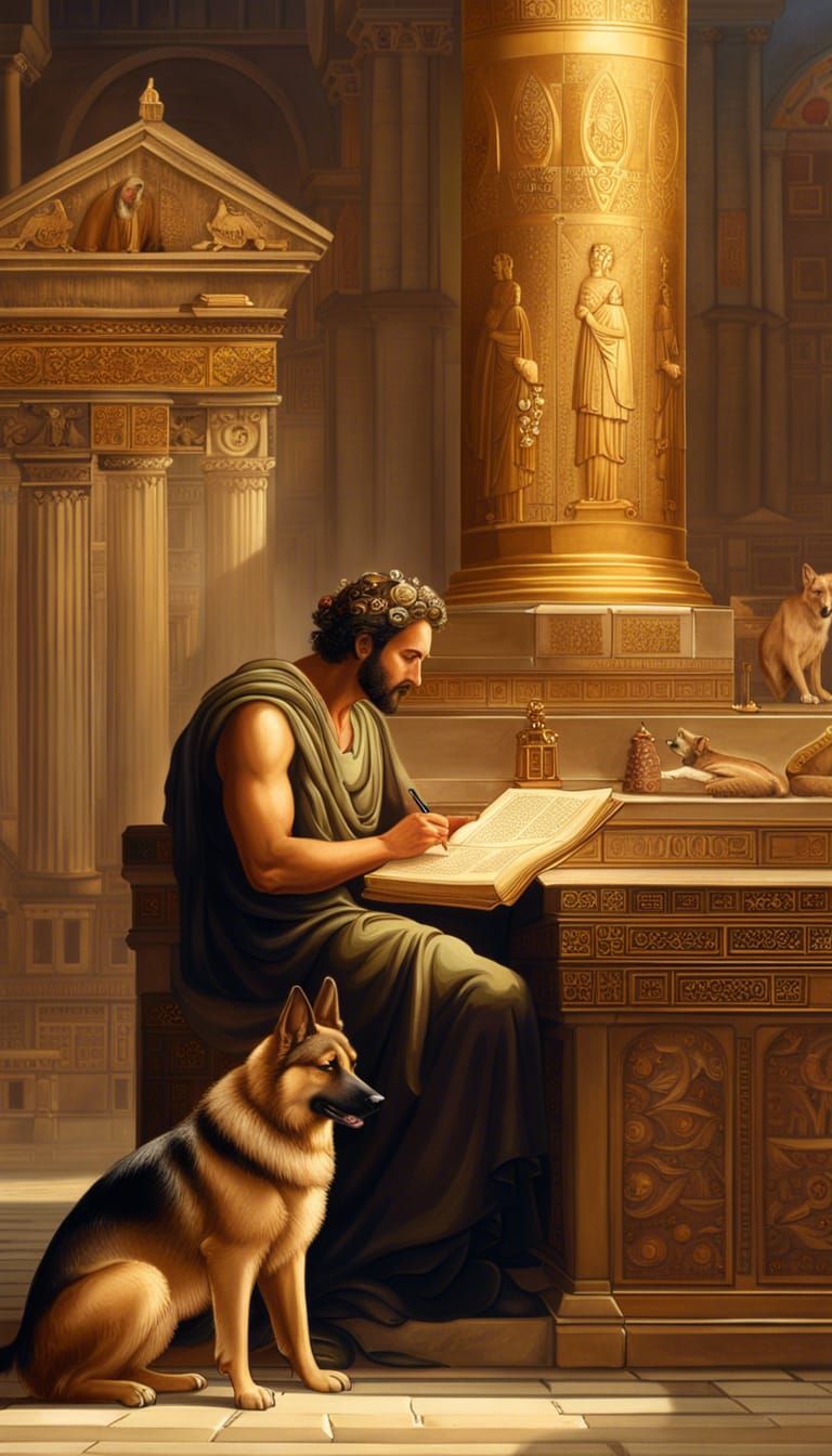 Philosopher and Dog in Golden Age Athens