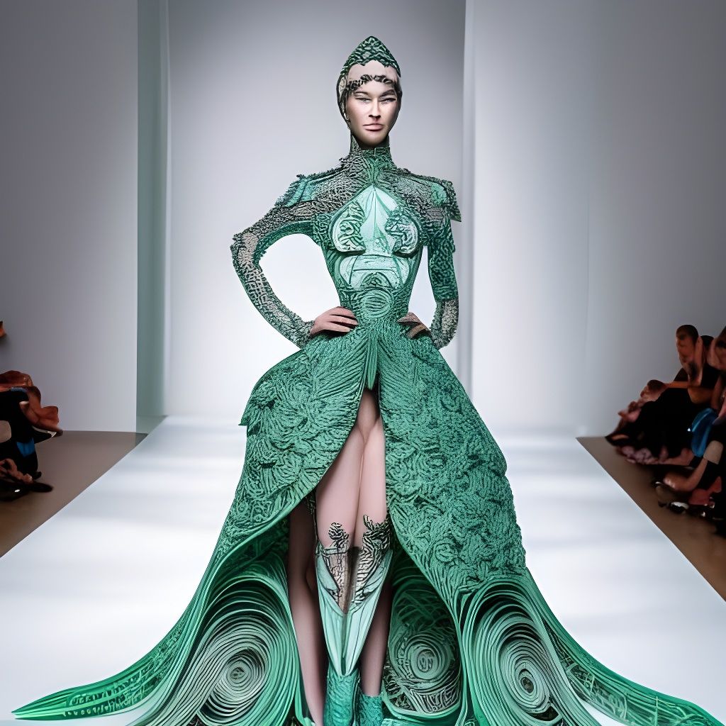 Paper Origami Haute Couture Fashion Collection