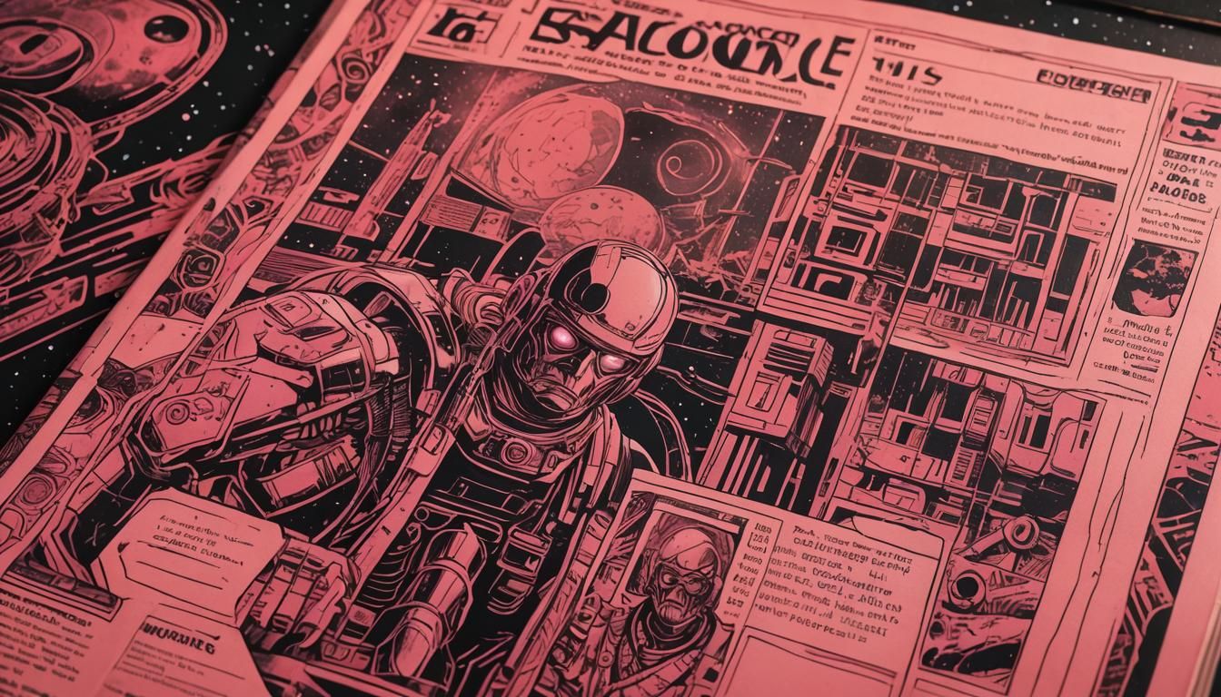 Cosmic Comics Meets Retrofuturistic Mars in Neon Hues