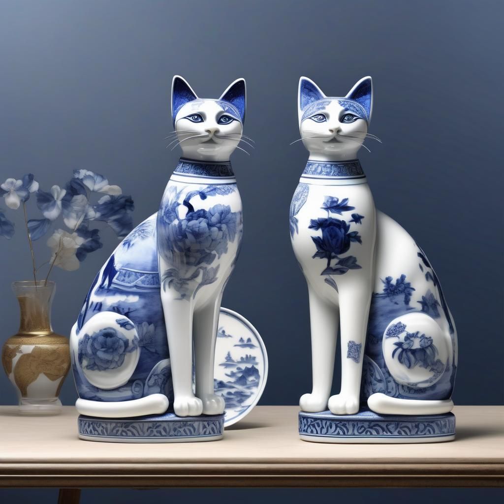 Porcelain cats