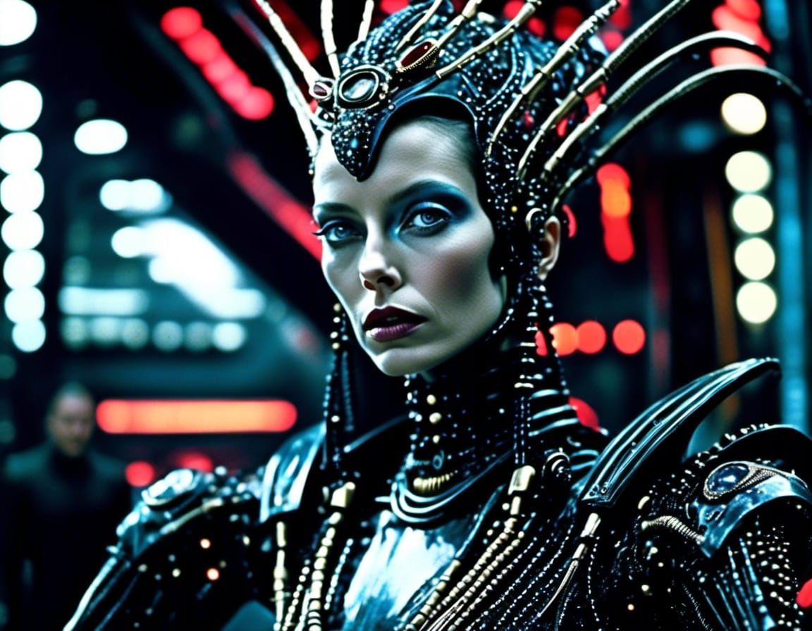 Evil Cyberpunk Cyborg Bounty Hunter in Cyberpunk 2099