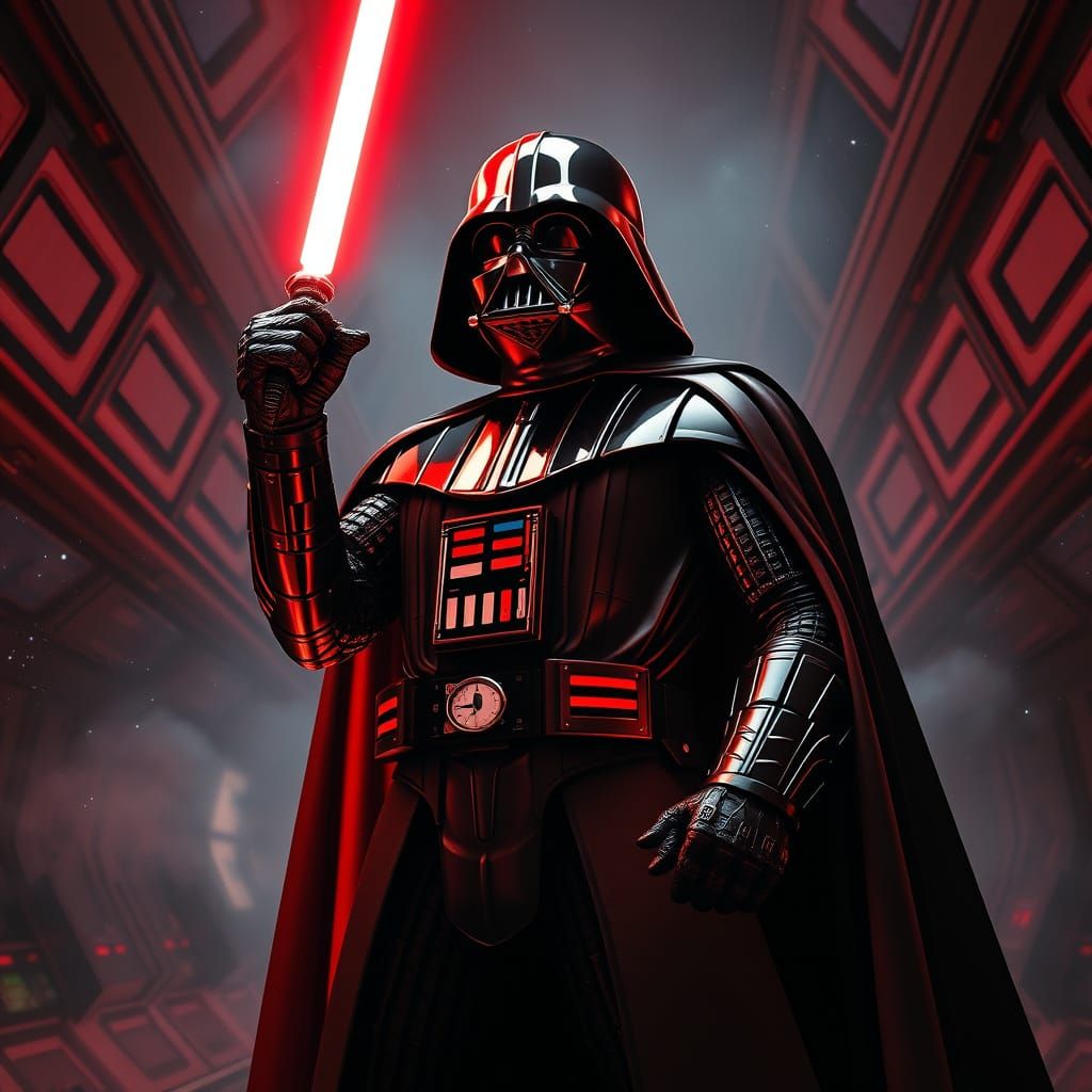 Dark Lord of the Galaxy in Epic Battle Stance