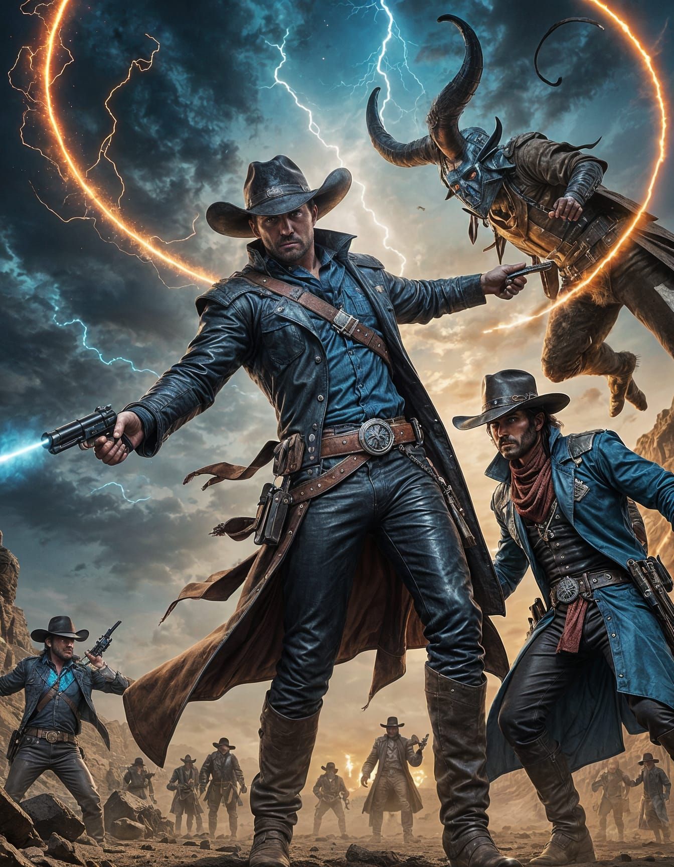 In a dusty desert town somewhere in the back reaches of the universe two cowboys were facing off at each other ,one cowb...