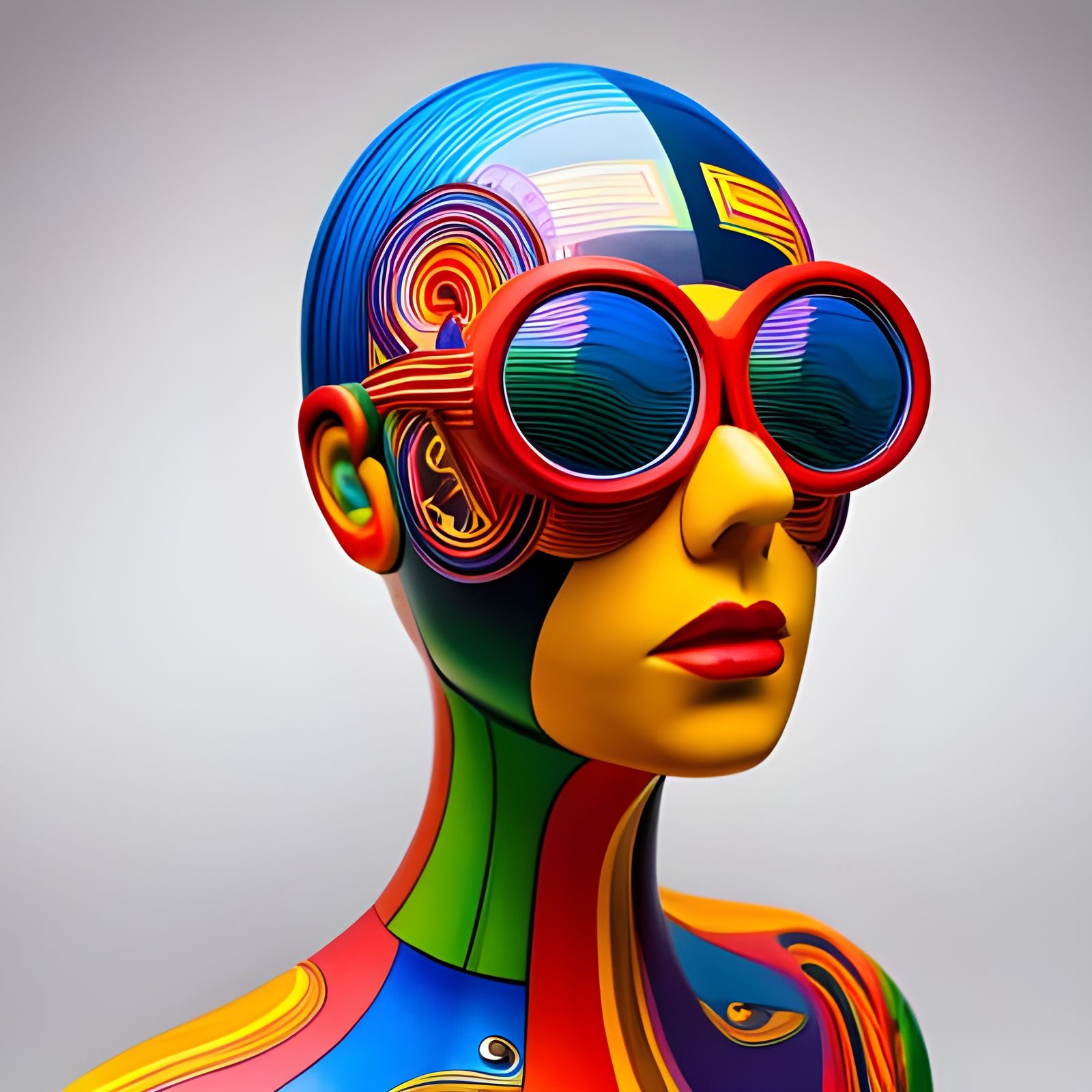 Mannequin with Funky Eyewear