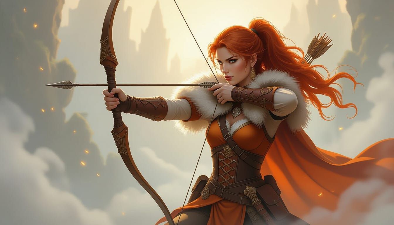 Amber Huntress II With Longbow in Ethereal Mist
