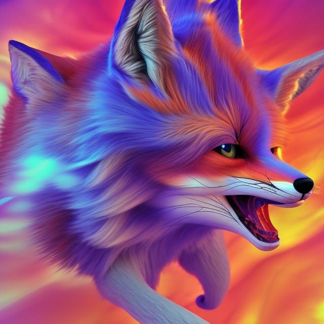 Crystal Fox Polymorph in Surreal Style