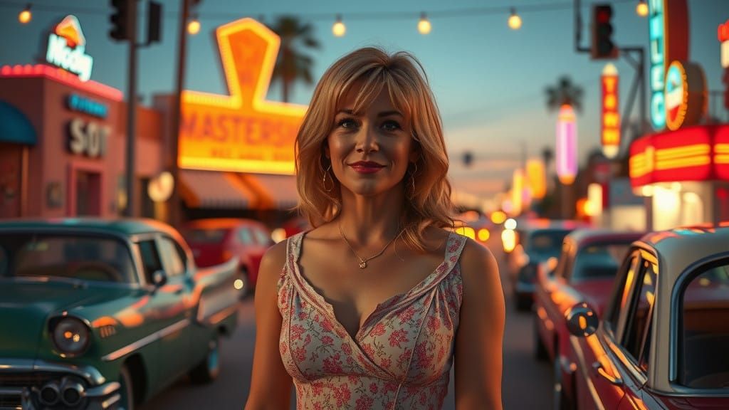 Sandy Olsson in 1950s Summer Nostalgia