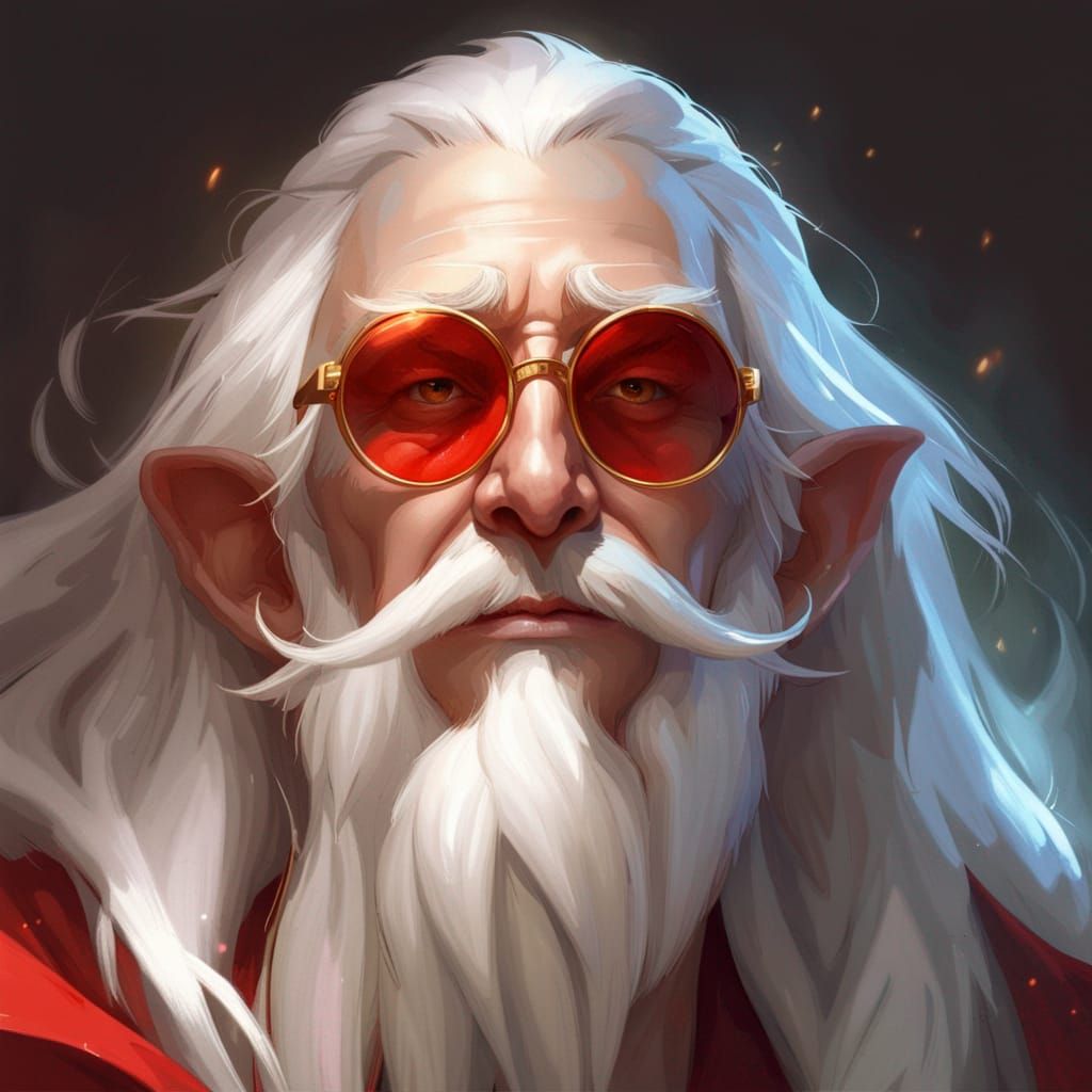 Elf Wizard Portrait in Detailed Digital Art Style