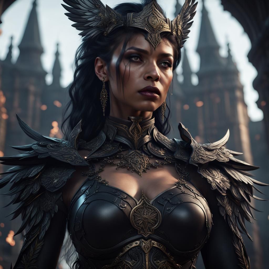Gothic Valkyrie Fantasy Concept Art in Unreal Engine