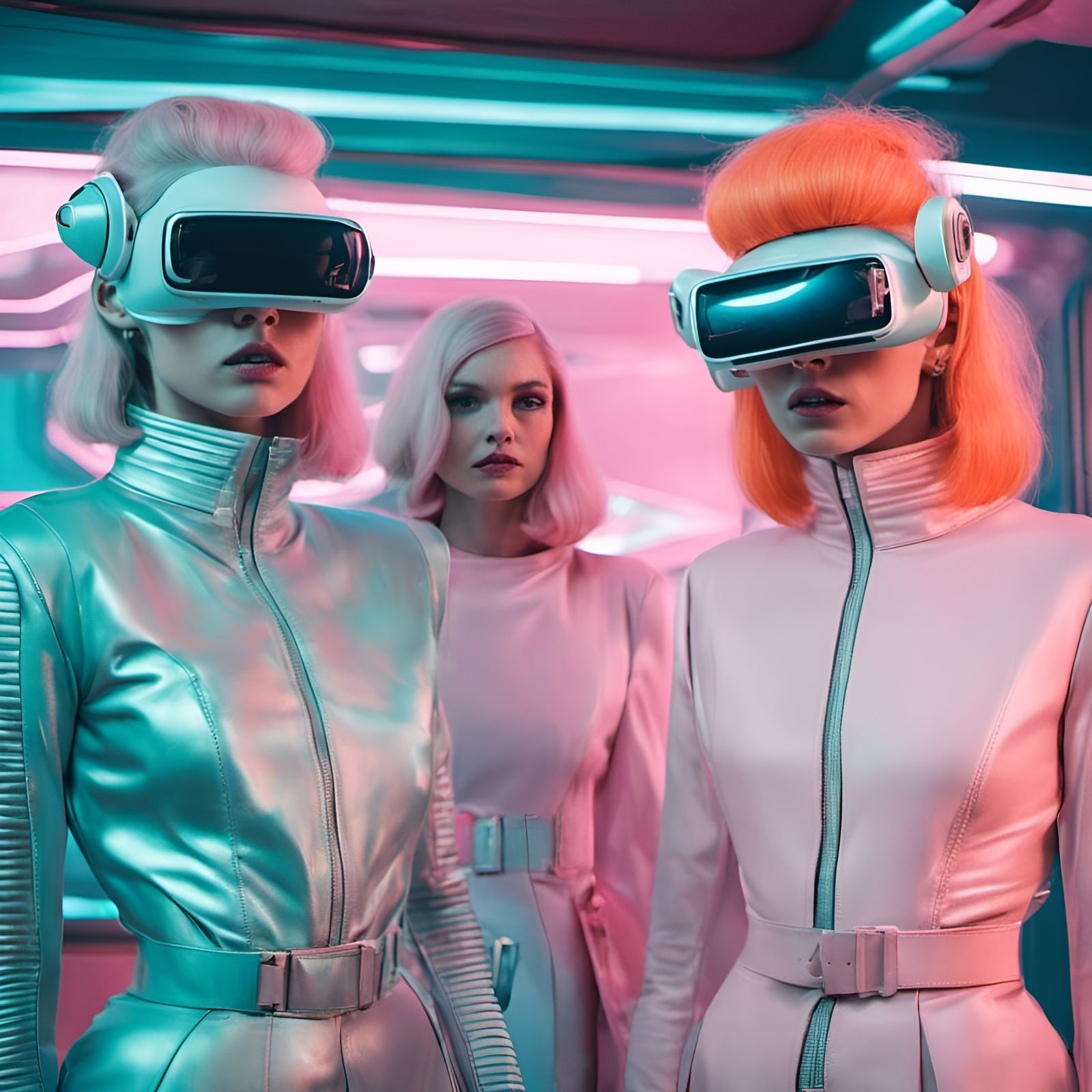 Sci-Fi Fashion Editorial with Aliens and Robots