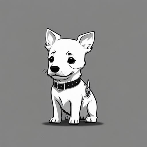 Minimalist Jack Russell Terrier, tattoo design, lines, minim...