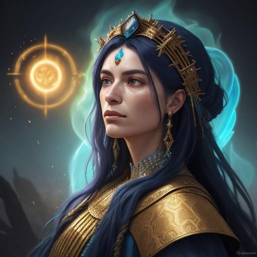 Mystical Forest Spirit Portrait in Surreal Style