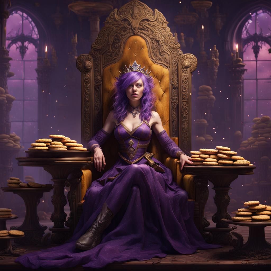 Cookie Queen in Dark Fantasy Style