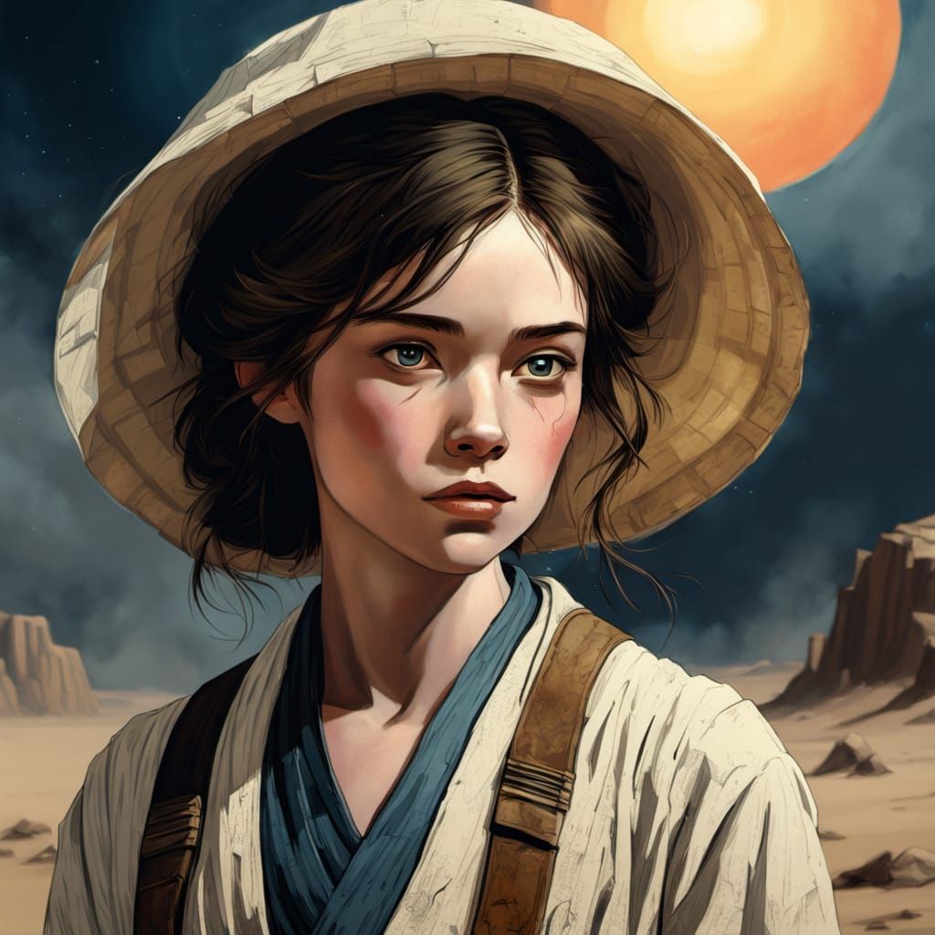 Binary Sunset: A Lone Warrior's Stand