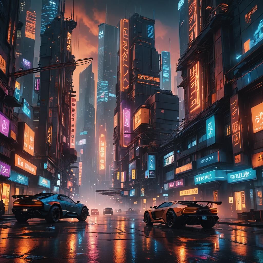 cyberpunk city