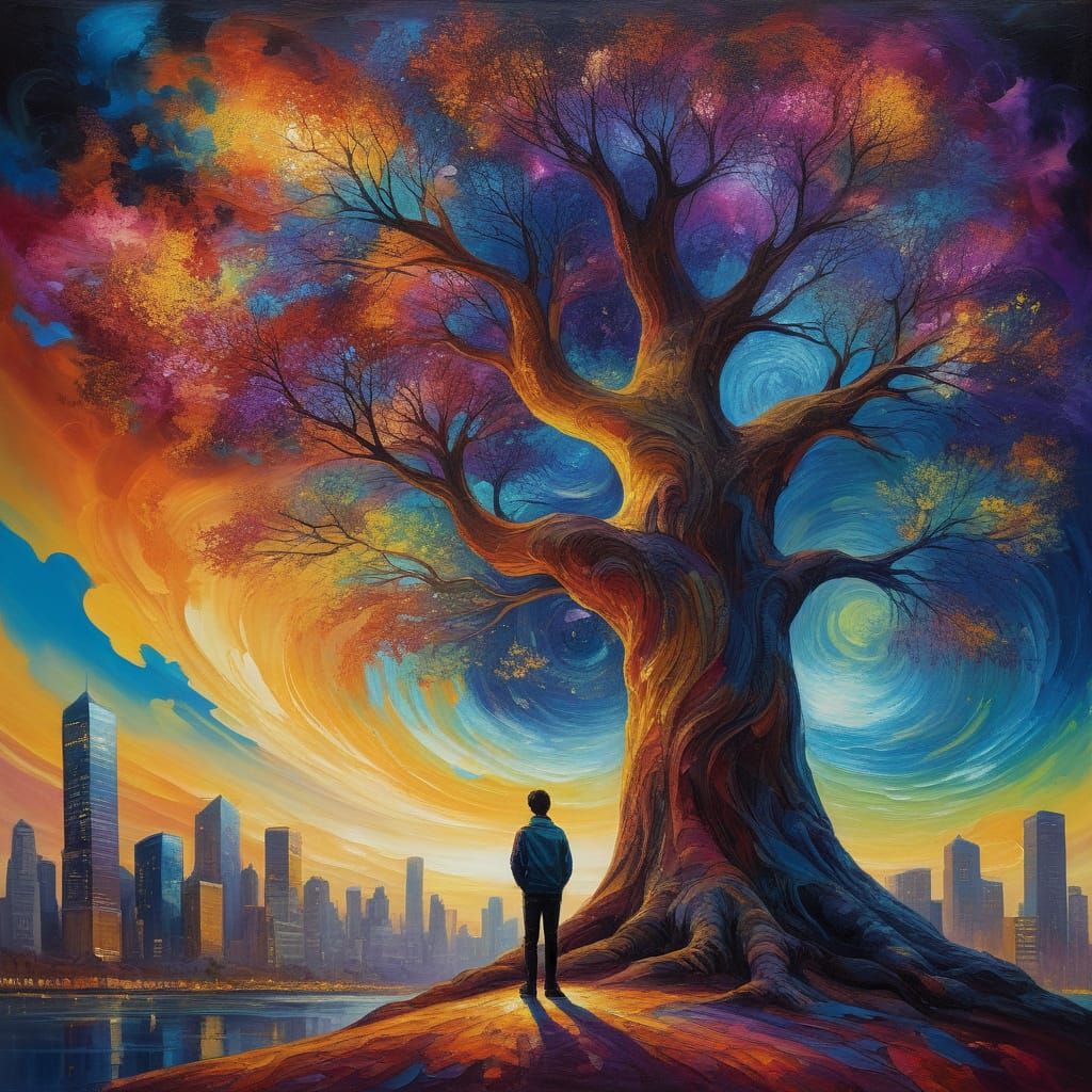 Tree of Life in Fauvist Expressionism