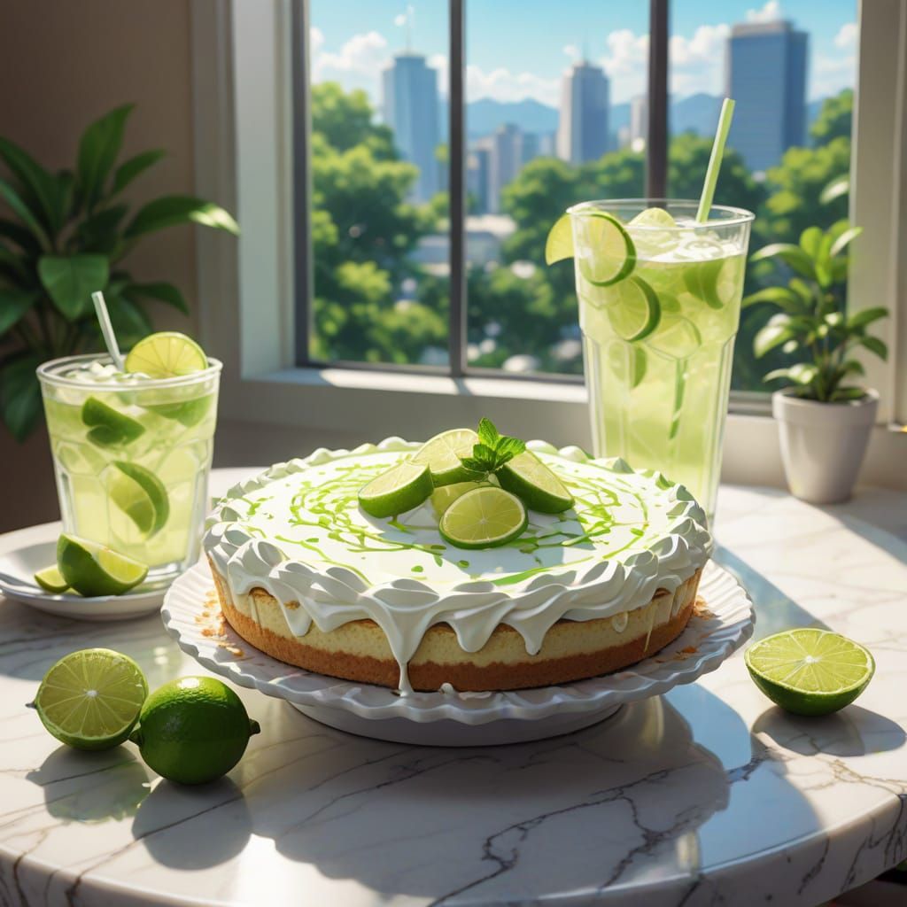 Anime-Inspired Key Lime Cream Pie Masterpiece
