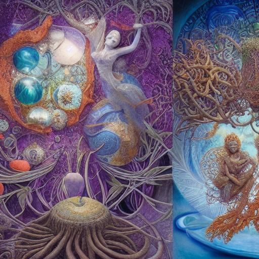 Weightless Life in Richly Colored Digital Art