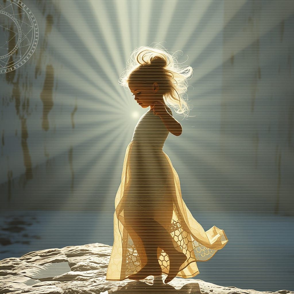 Surreal Fractal Light Patterns on Whitewashed Cliffs