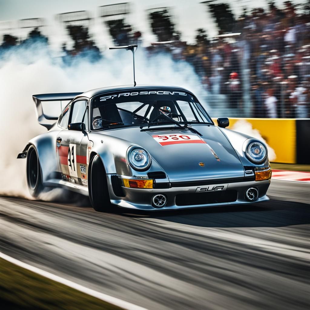 Porsche 911 TurboS Launches off Racetrack Starting Grid