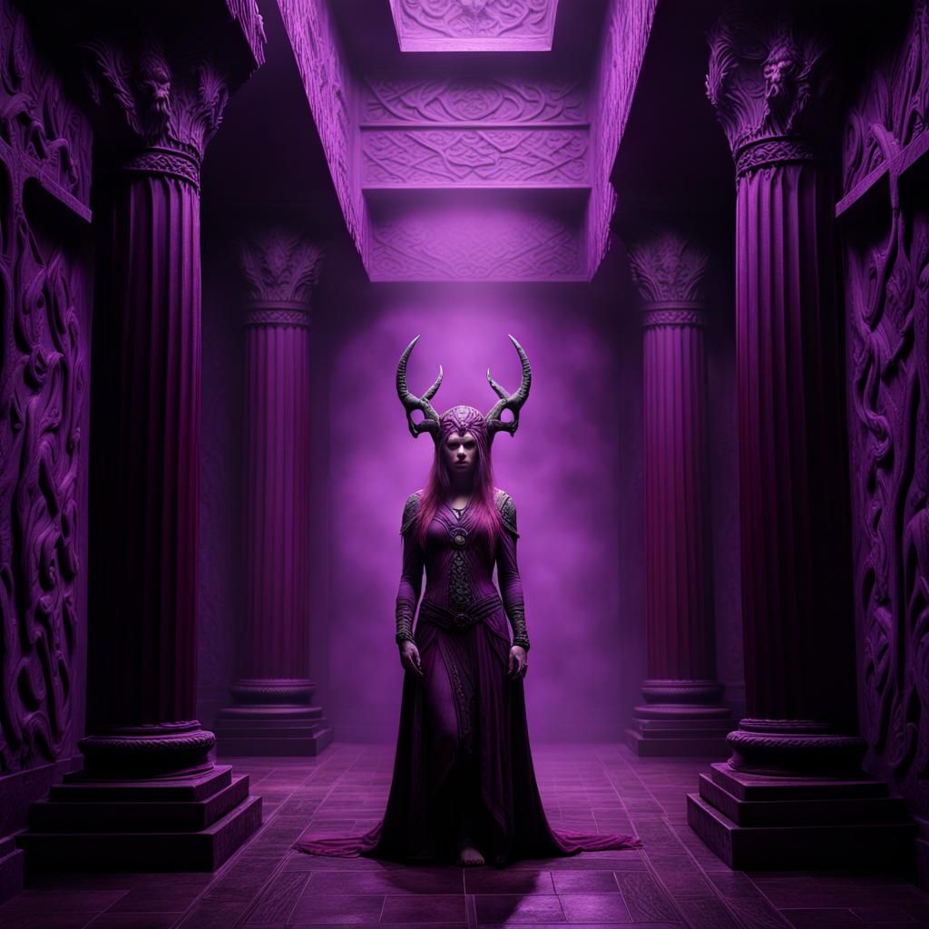 Hela, Norse Goddess of Death in Chiaroscuro
