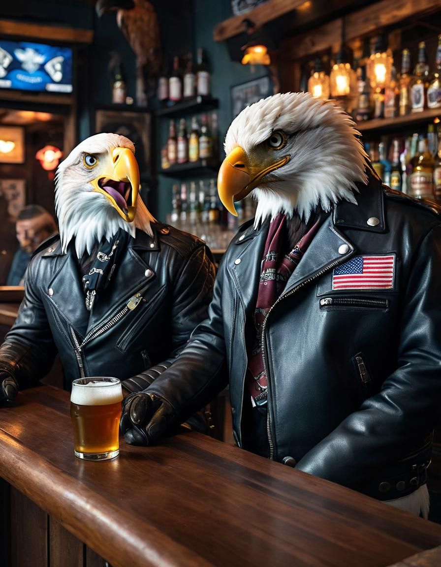 Eagles and Condor in Biker Bar