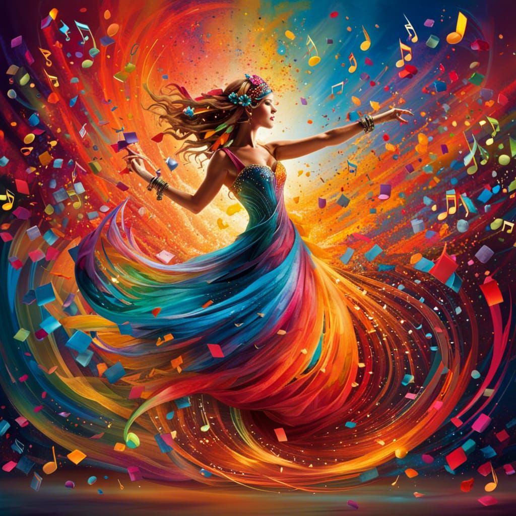 Colorful Music and Dance Image