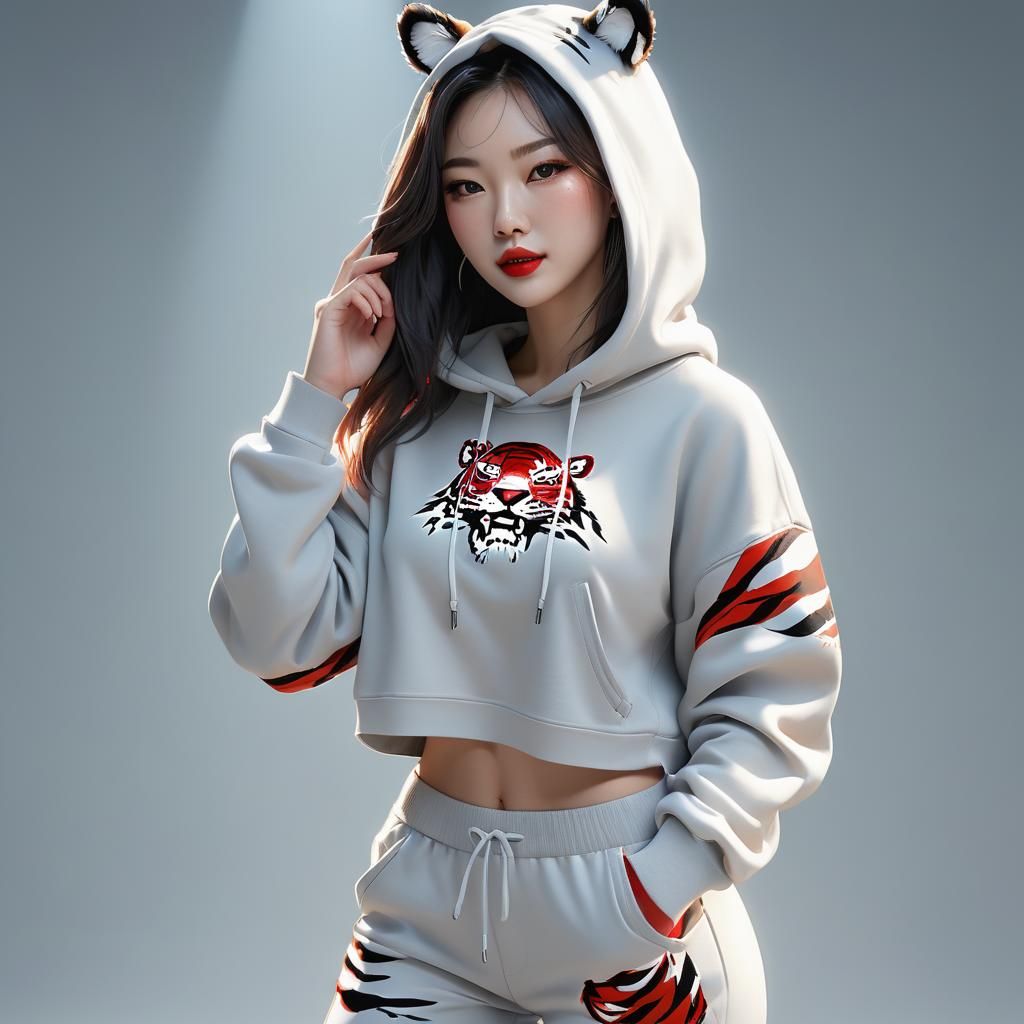 Anime-Style Korean Girl Portrait in 8K