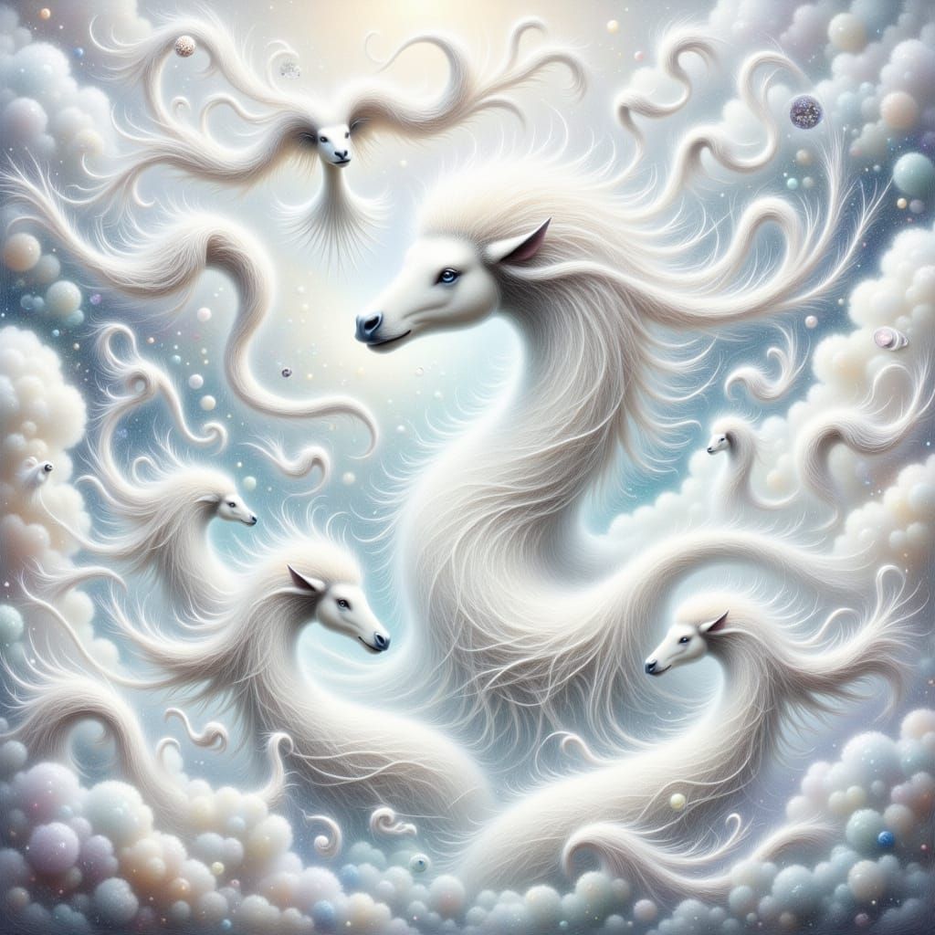 Ethereal Zodiac Abstraction in Impasto Style