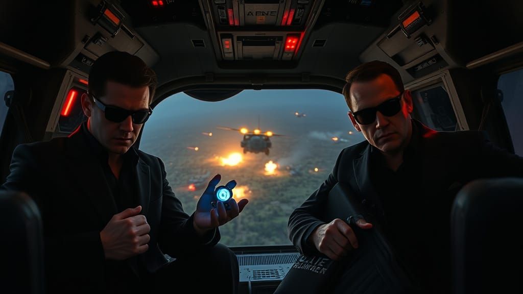 Men in Black Agents Prepare for Jungle Mission
