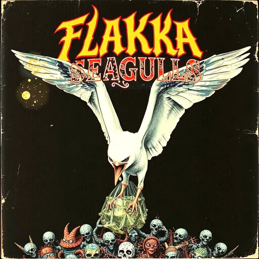 "Flakka Seagulls" band logo.
https://suno.com/@cracksatan"