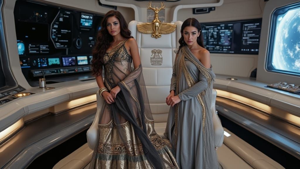 Regal Starship Commander in Egyptian Chic