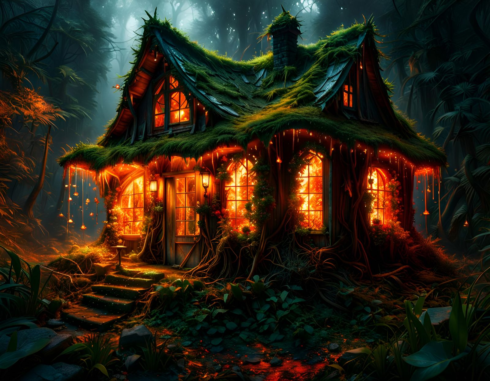 Eerie Witches Cottage in Maximalist Style
