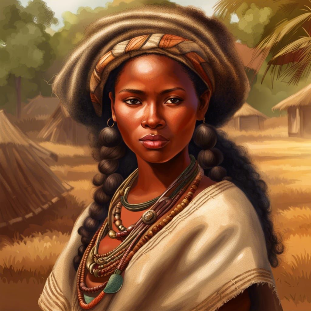 Beautiful Realistic Portrait of Madagascar Woman