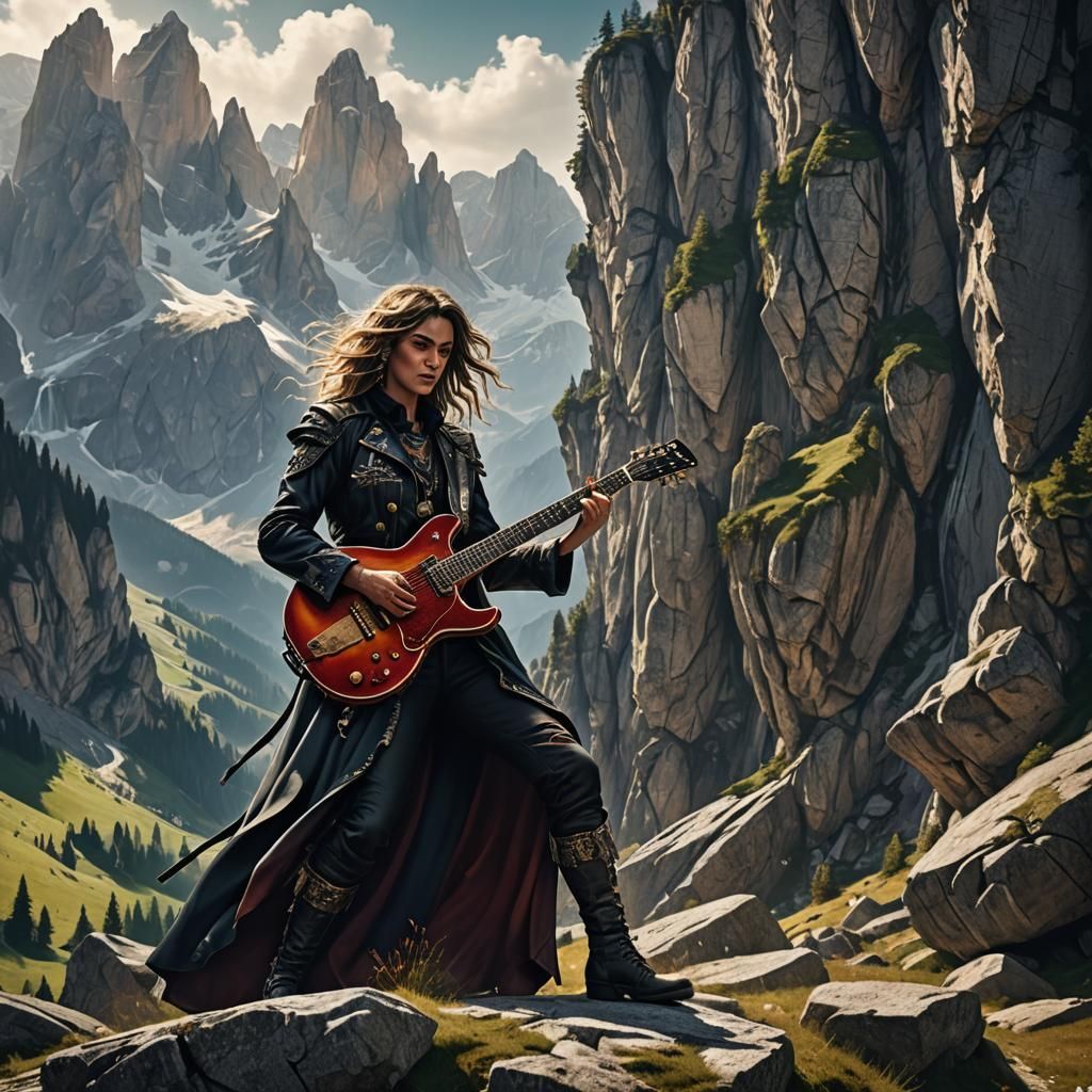 Italian Metal Band Rocks Dolomites in Fantasy Concept Art