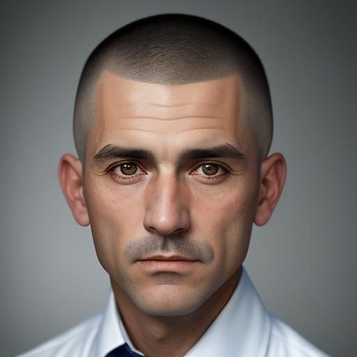 Portrait of a Retired Military Veteran with Greek Heritage