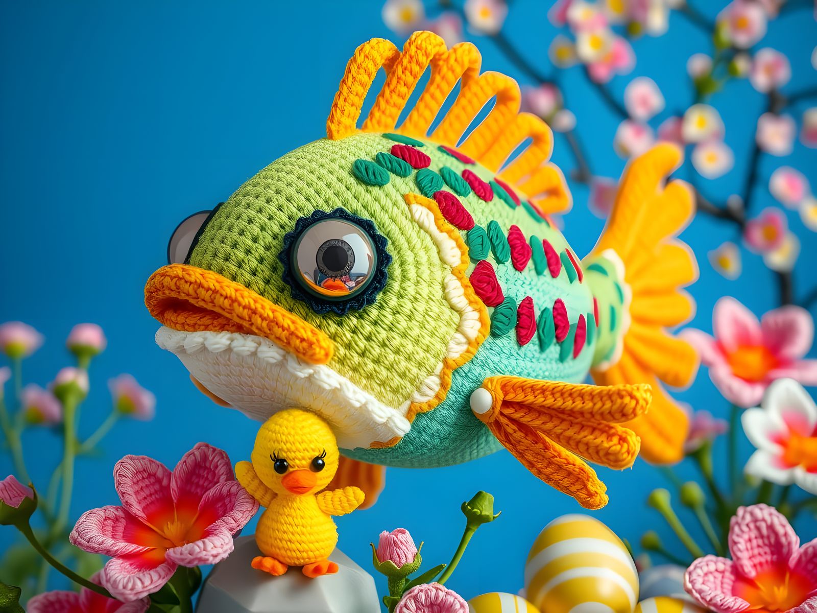 Gilded Easter Fish in Vibrant Rainforest