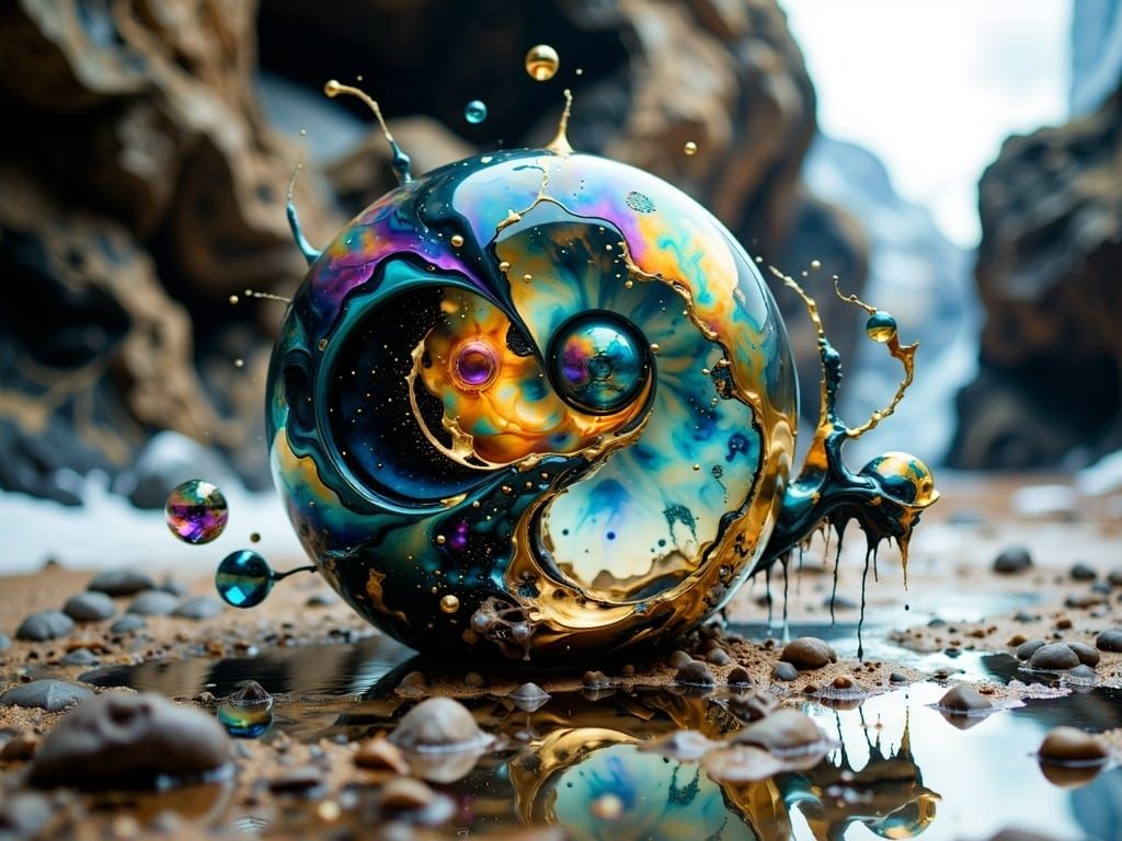 Hyperrealistic Sci-Fi Object in Macro Photography