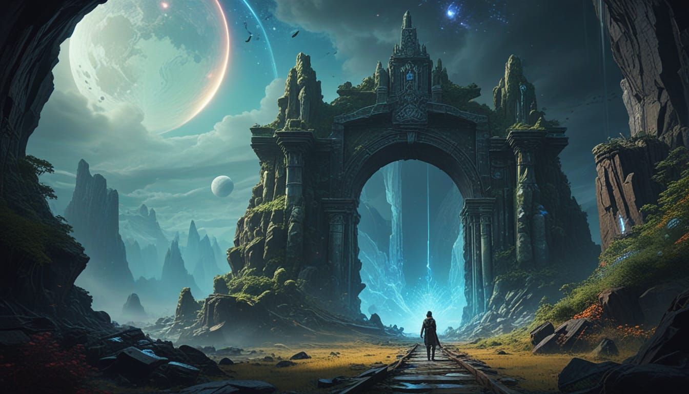 Spectral Train Through Dreamscape, by Pablo Amaringo