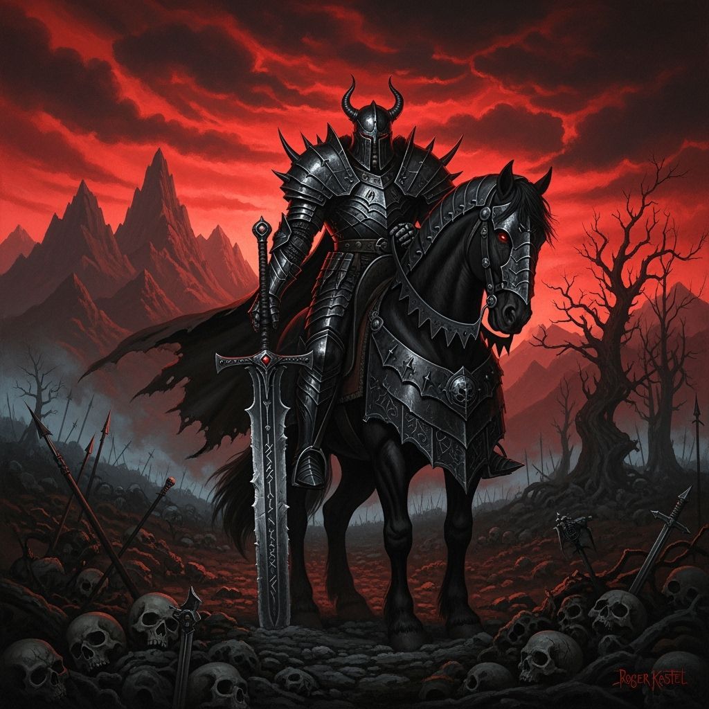 Grimdark Scene in Somber, Gritty Style