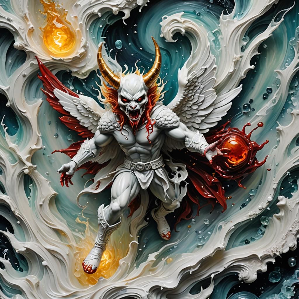 Impasto painting: bloodstone hyper photorealistic miniature ...