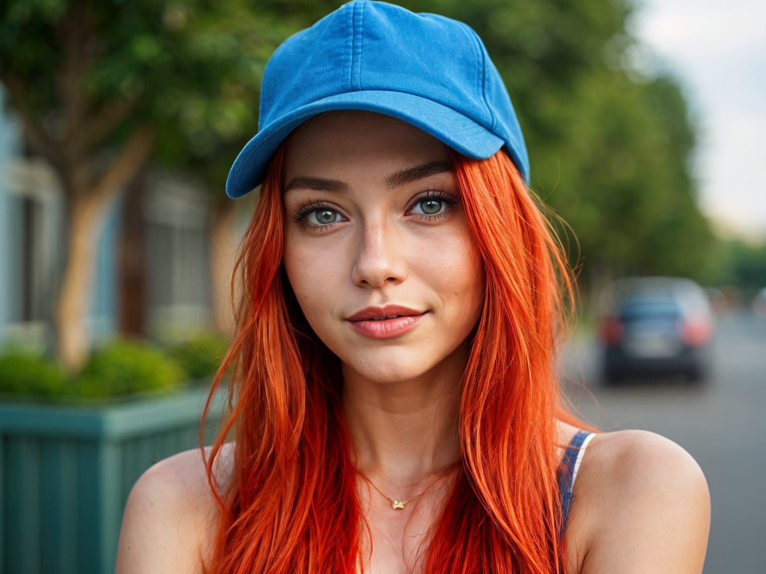 Bold Redhead with Confident Smile