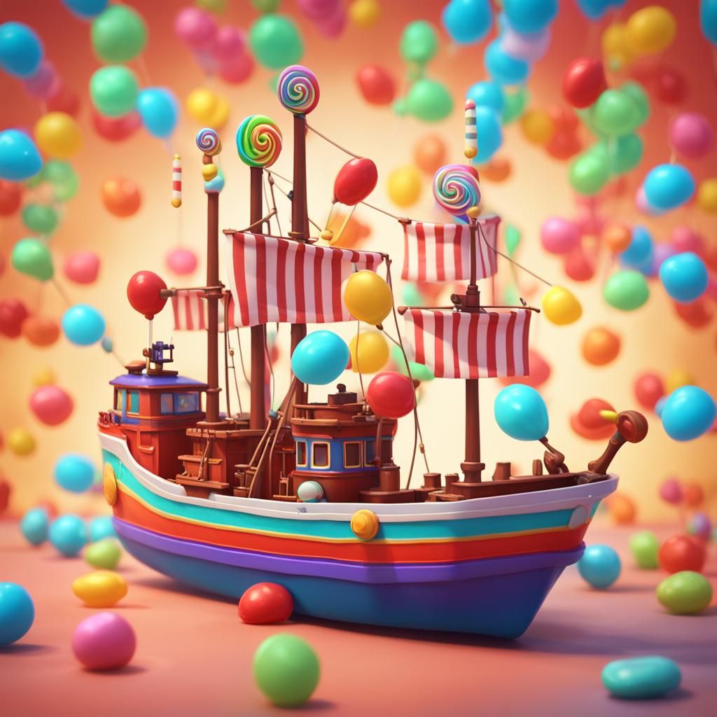 Good Ship Lollipop: 3D Digital Art